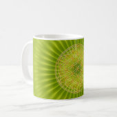 Mug Blume des Lebens | klein vert radial BG (Devant gauche)