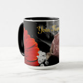Mug Blumendesign neutre (Devant gauche)