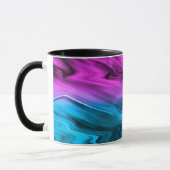 Mug Blurred arrière - plan à la mode pourpre et bleu (Gauche)