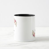Mug Blush Floral écriture manuscrite Mère de la chambr (Centre)