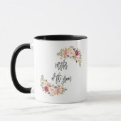 Mug Blush Floral écriture manuscrite Mère de la chambr (Gauche)