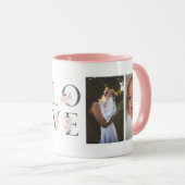 Mug Blush Floral LOVE 4 Photo (Devant droit)