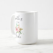 Mug Blush Florals Mère de la mariée Cadeau 15oz (Devant gauche)