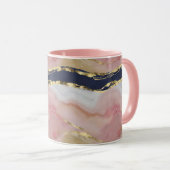 Mug Blush, Marine, Marbre d'or (Devant droit)
