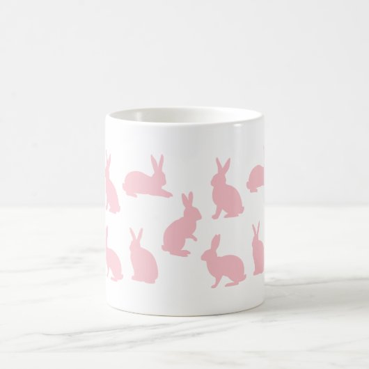 Mug Blush Pink Bunnies With Custom Monogram Easter (Centre)