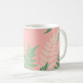 Mug Blush Pink Fern Leaf Botanical Sage Green Modern (Devant droit)