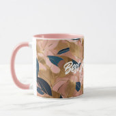 Mug Blush Pink Gold Boho Collection Feuille populaire (Gauche)