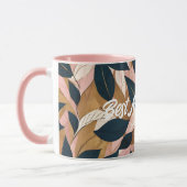 Mug Blush Pink Gold Boho Collection Feuille tendance (Gauche)