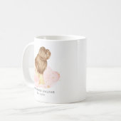 Mug blush pink gold hair updo salon monogram (Devant gauche)