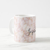 Mug Blush Pink Gold Rose Petals Floral (Devant gauche)