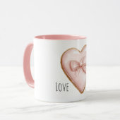 Mug Blush Pink Heart Bow (Devant gauche)