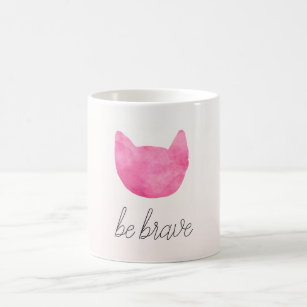 Mug Blush Pink Ombre Chat Soyez Courageux