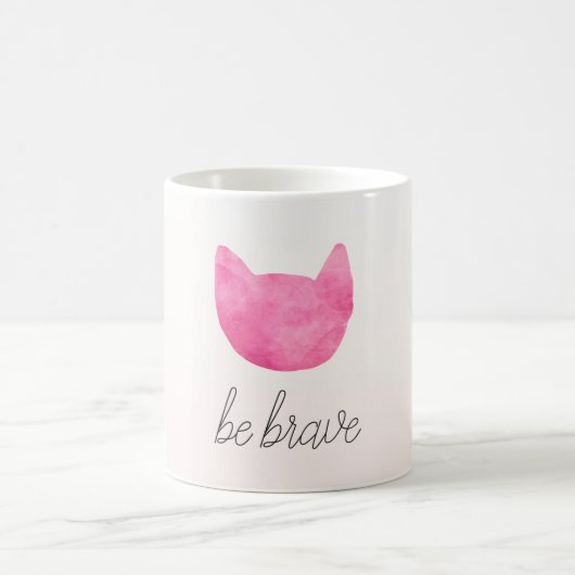 Mug Blush Pink Ombre Chat Soyez Courageux (Centre)