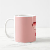 Mug Blush Pink Red Strawberry Heart Glasses (Gauche)