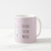 Mug Blush Pink Silver Earphones (Devant droit)