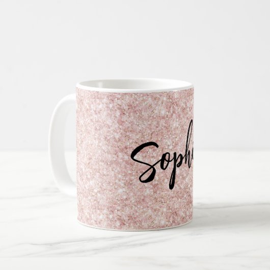 Mug Blush Pink Sparkle Glitter (Devant gauche)