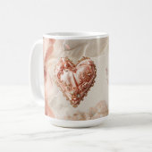 Mug Blush Rococo Heart Filigree Romantic Keepsake (Devant gauche)