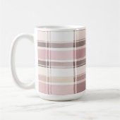 Mug Blush Rose Crème Brun Rayures Réception de Mariage (Gauche)