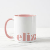 Mug Blush Rose White Magazine Serif Font Chic Elegant (Gauche)