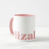 Mug Blush Rose White Magazine Serif Font Chic Elegant (Devant gauche)
