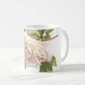 Mug Blushing Ivory Peach Rose (Devant droit)