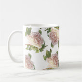 Mug Blushing Ivory Peach Rose (Gauche)
