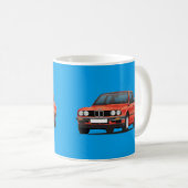 Mug BMW 3 séries, E30, rouge brillant (Devant droit)