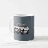 Mug BMW argenté 3 séries, E30, illustration (Devant gauche)
