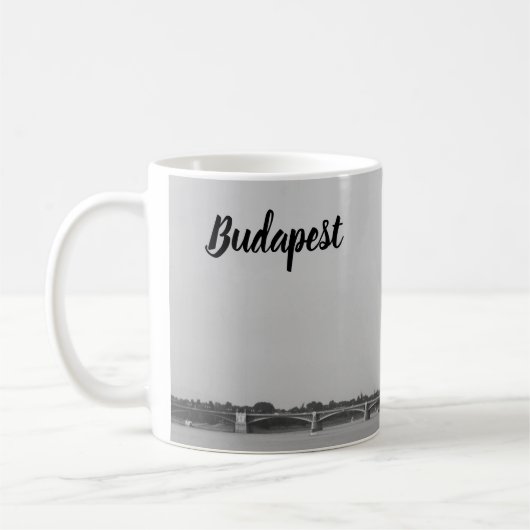 Mug BnW Parlement de Budapest et du Danube (Gauche)
