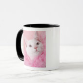 Mug Boa de plume de port de chat (Devant gauche)