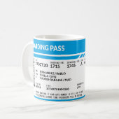 Mug Boarding Pass (blue) (Devant gauche)
