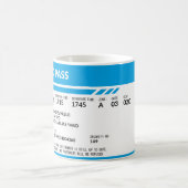 Mug Boarding Pass (blue) (Centre)