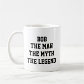 Mug Bob : Homme, mythe, légende, texte noir (Gauche)