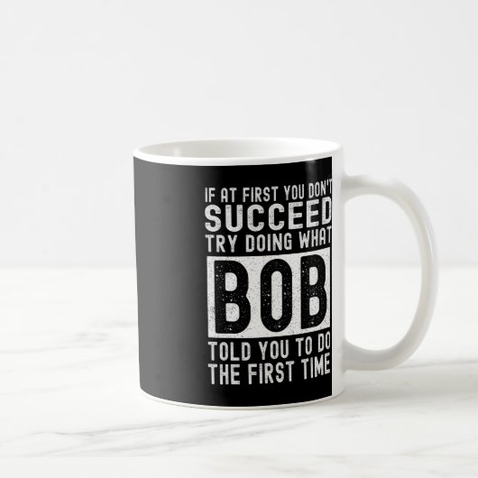 Mug BOB Name Personnalisé Anniversaire Fun Christmas J (Droite)
