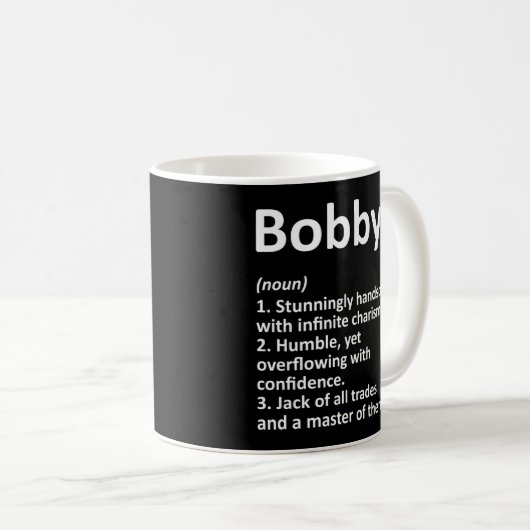 Mug Bobby Définition Nom personnalisé (Devant droit)
