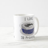 Mug Bobine de plastique bleu pour l'impression 3D avec (Devant droit)