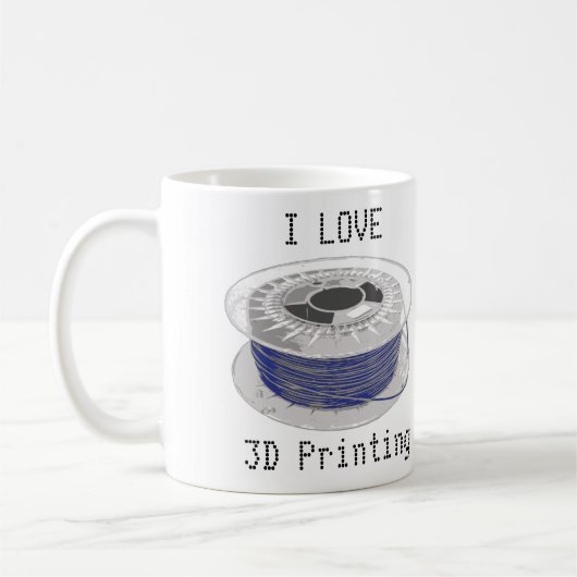 Mug Bobine de plastique bleu pour l'impression 3D avec (Gauche)