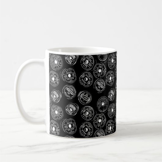 Mug Bobines antiques de fil dans le noir (Gauche)