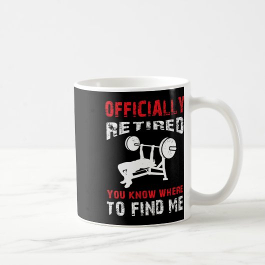 Mug Bodybuilder Retraite Cadeau Retraité Bodybuilding (Droite)