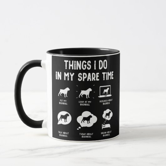 Mug Boerboel Les choses font le temps libre Drôle Chie (Gauche)