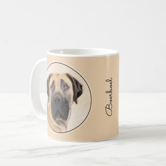 Mug Boerboel Peinture - Cute Original Chien Art (Devant gauche)
