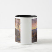 Mug Boeufs labourant au coucher du soleil (la semaine (Centre)