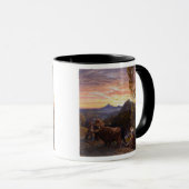 Mug Boeufs labourant au coucher du soleil (la semaine (Devant droit)