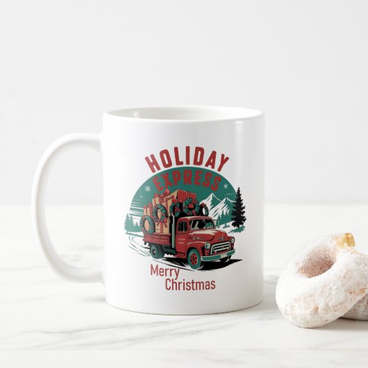 Mug Bogie classique des années 1950 Noël (Avec donut)