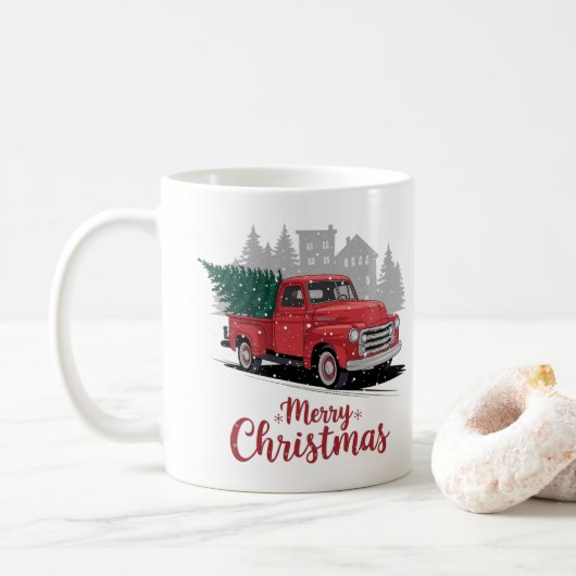 Mug Bogie classique des années 1950 Noël (Avec donut)