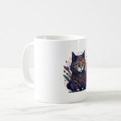 Mug Bohème Chat Whimsical Aquarelle Art Imprimer (Devant gauche)