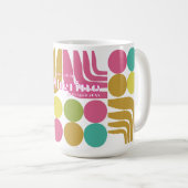 Mug Bohème Rose Vert Bleu Marron (Devant droit)