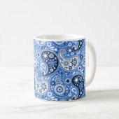 Mug Bohemian Paisley Blue Country Farm Style (Devant droit)