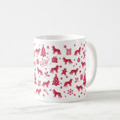 Mug Bohemian Shepherd Design de Noël (Devant droit)