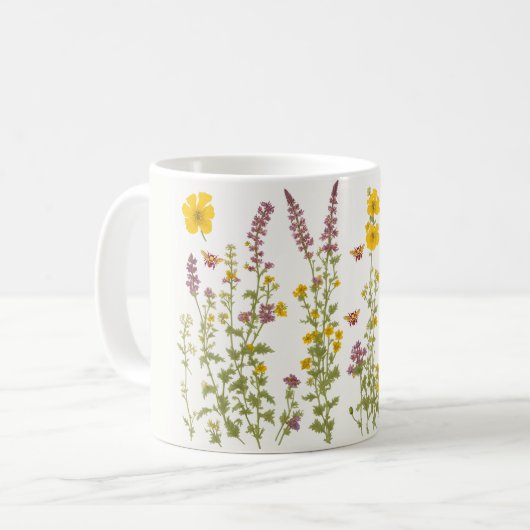 Mug Boho Anglais fleur sauvage meilleure grand-mère ja (Devant gauche)